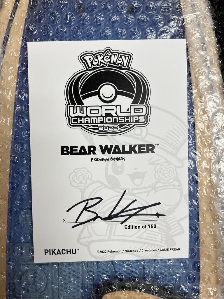Pokemon World Championship 2022 X Bear Walker - Pikachu Sakteboard