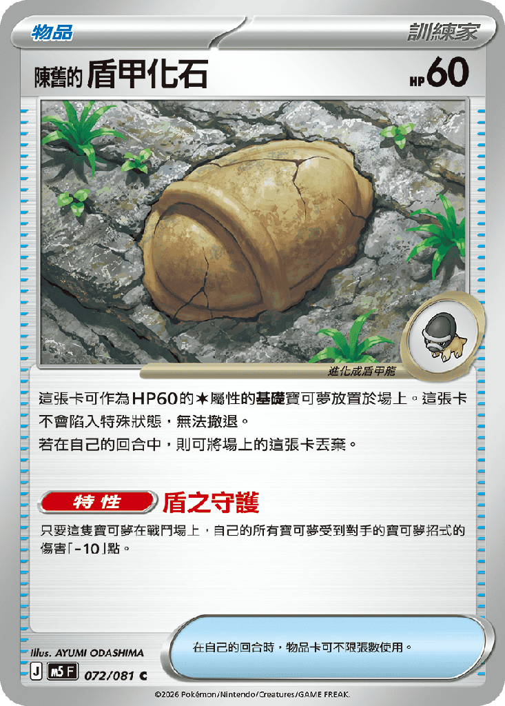 [M5_072/081] 陳舊的盾甲化石 072/081