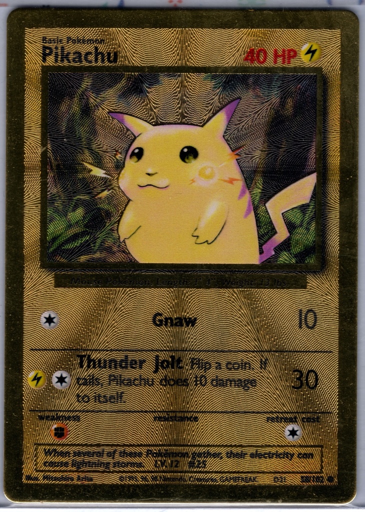 Pikachu 25 Anniversary Metal Version