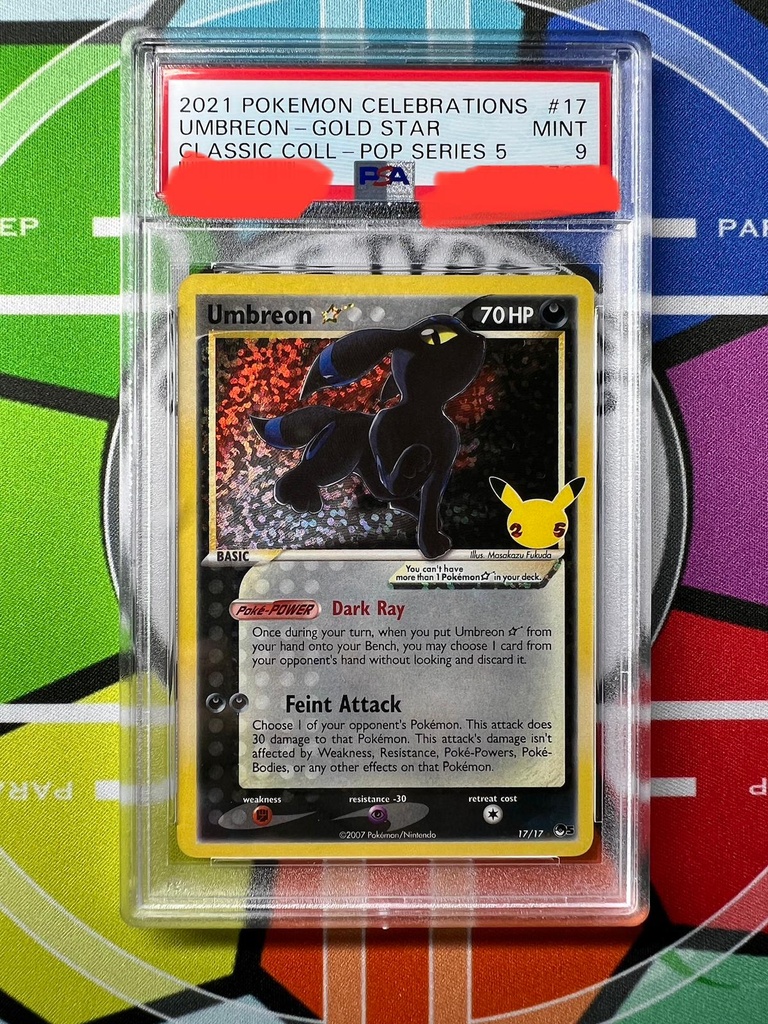 PSA 9 Umbreon GOLD STAR Pokemon Celebrations 17/17 Celebrations