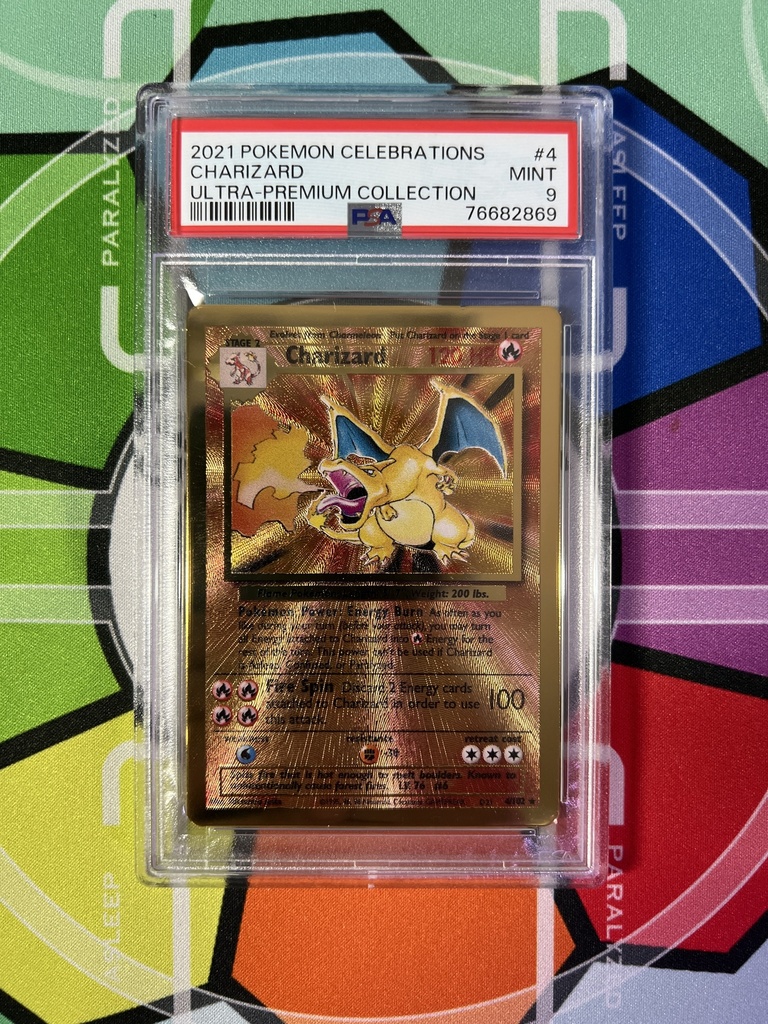 Pokémon Celebrations Ultra-Premium Collection 2021 Charizard Gold Metal PSA 9 金屬卡 噴火龍