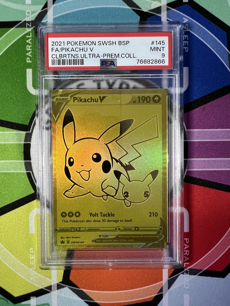 Pokémon Celebrations Ultra-Premium Collection 2021 Pikachu V SWSH145 PSA9