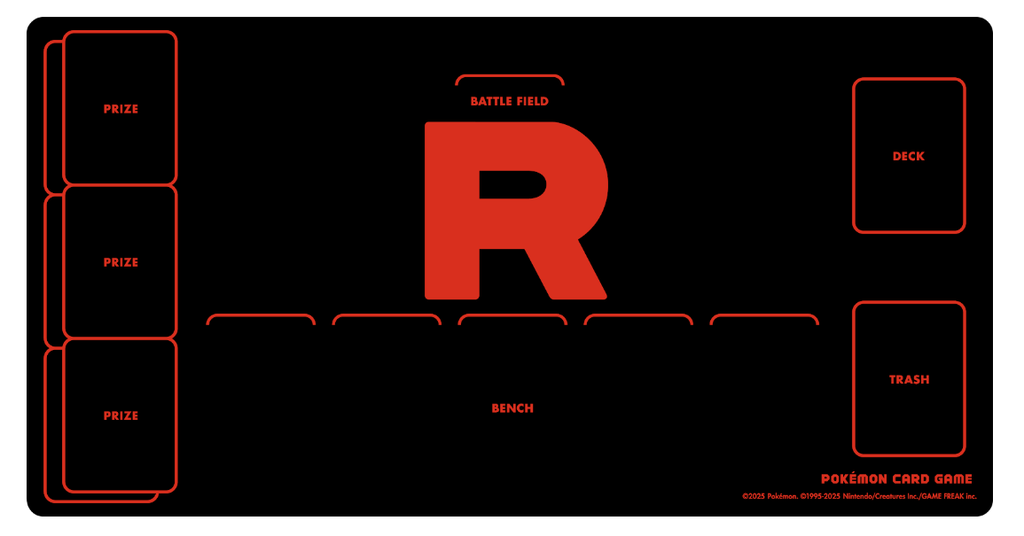 寶可夢橡膠對戰桌墊 火箭隊 R logo