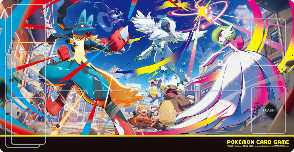 [9432977] 寶可夢橡膠對戰桌墊 超級路卡利歐&超級沙奈朵 