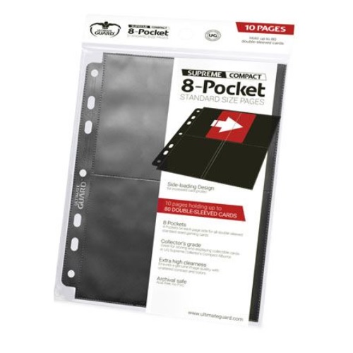 [UGD010498] Ultimate Guard 8-Pocket Compact 10 pages Side-Loading - Black