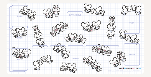 寶可夢造型卡墊 一家鼠