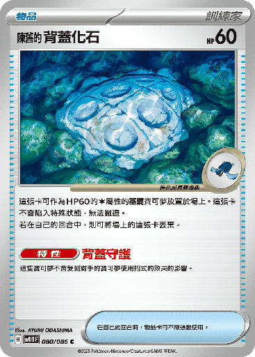 [SV11B_080/086] 陳舊的背蓋化石 080/086